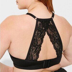 Torrid - Lightly Lined Seamless Flirt Racerback Bralette in Rich Black​​​​​​​​